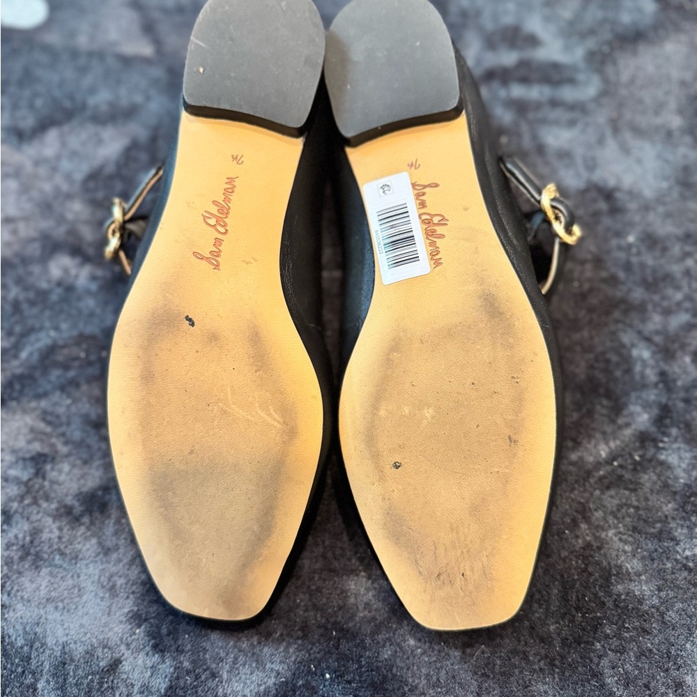 Sam Edelman Black Micheala Strap Flats - Picture 3 of 4